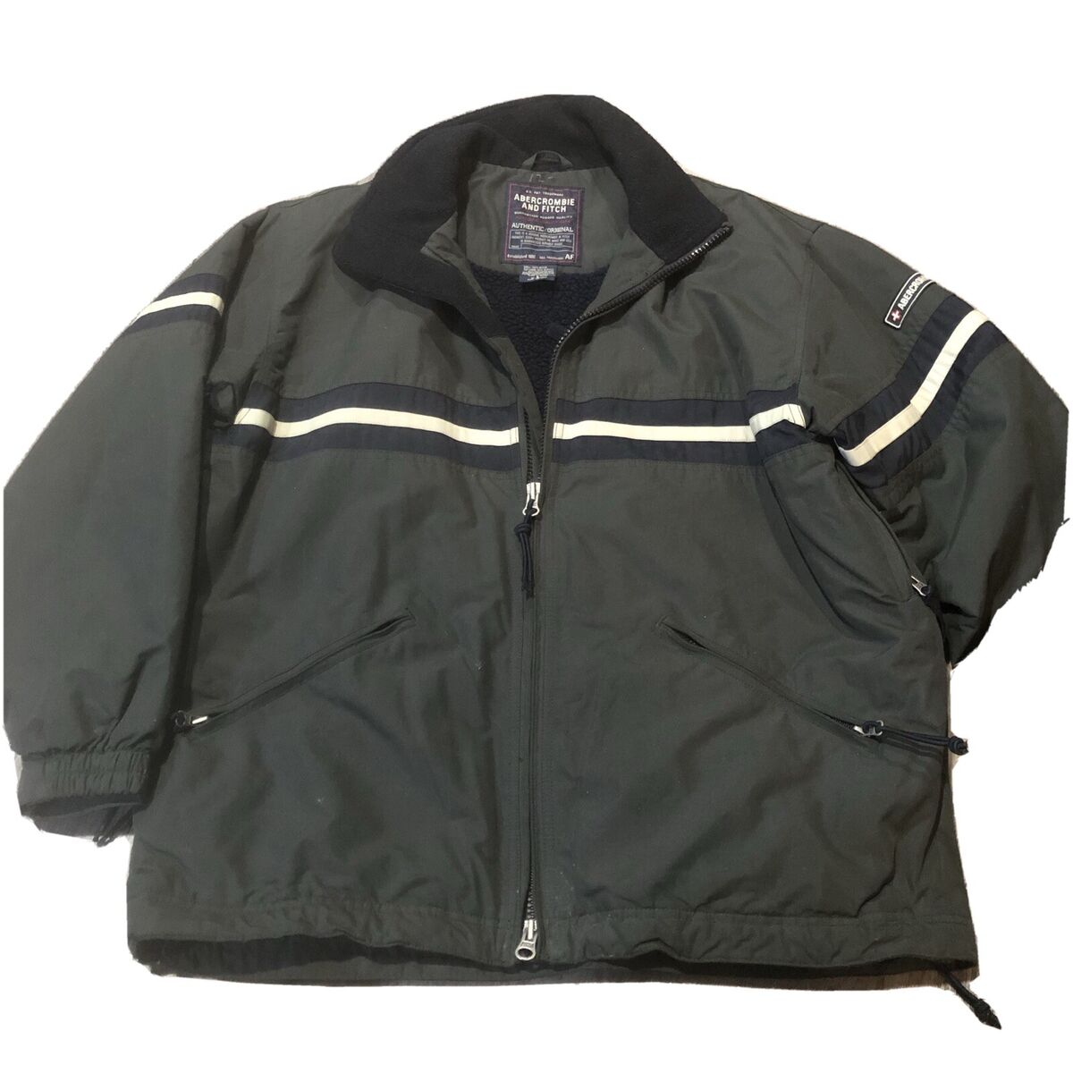 ABERCROMBIE & FITCH S Vintage Late 90s JACKET COAT Army ABERCROMBIE & FITCH S Vintage Late 90s JACKET COAT Army