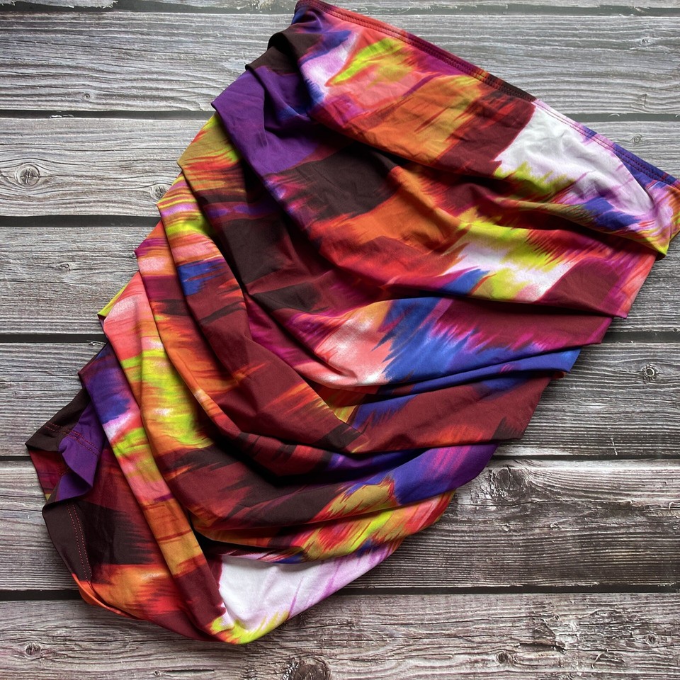 Kookai multicolour tie-dye ruched tube skirt bodycon EUC - Size 1