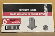 SuperVent  6"  Retro-Fit Attic Insulation Shield JSC6SAIS Insulated Chimney New