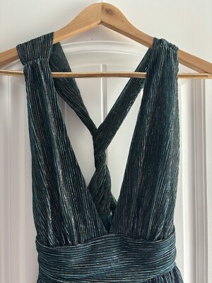 LULUS Ailey Gold Teal Twist Back Skater Dress X-Small Xs 17D1756 Metallic | eBay LULUS Ailey Gold Teal Twist Back Skater Dress X-Small Xs 17D1756 Metallic | eBay