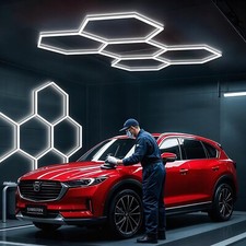 Hexagon Garage Lights LED Honeycomb Light High Brightness LED Light for Garage