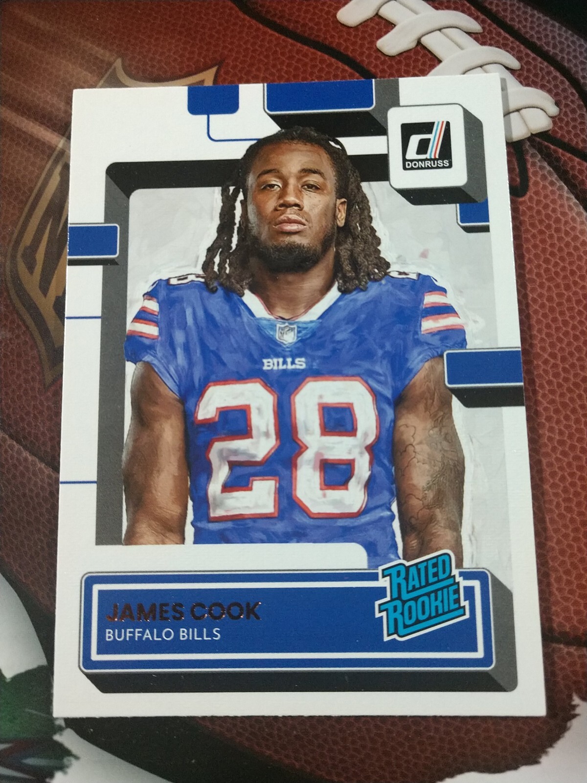 JAMES COOK 2022 Donruss Rated Rookie Portrait #315 Buffalo Bills