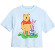 Disney Parks Winnie the Pooh and Piglet Semi-Cropped Fashion T-Shirt Women S