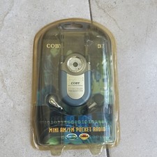 Coby Mini AM/FM Pocket Radio CX-7 BLUE Headphones Portable NEW Sealed 2002 DBBS