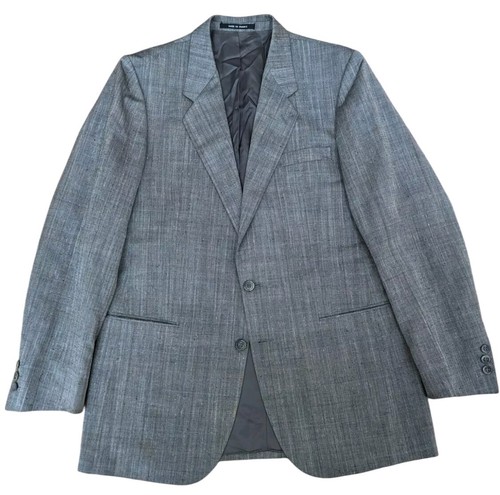 Guy Laroche, Vintage 80's Guy Laroche Paris Gray Wool Blend Blazer Size 42R VTG