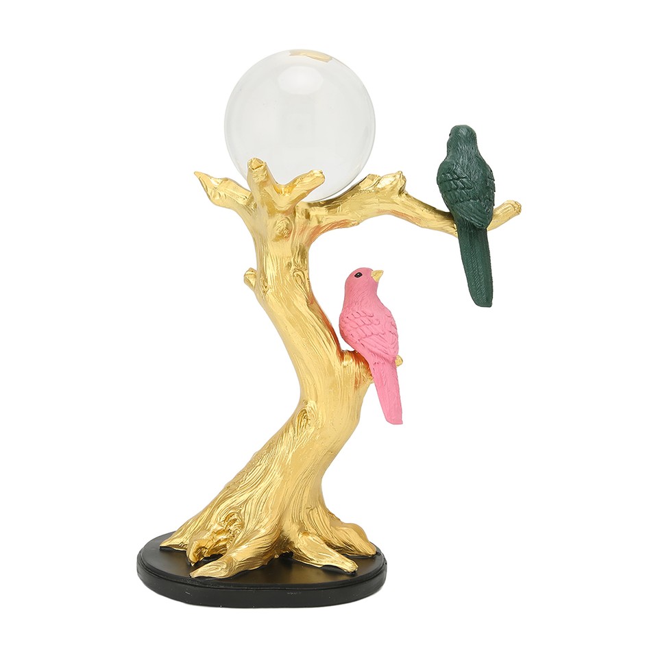 Branch Bird Figurine Magpie On Branch Lucky Jewelry Storage Resin