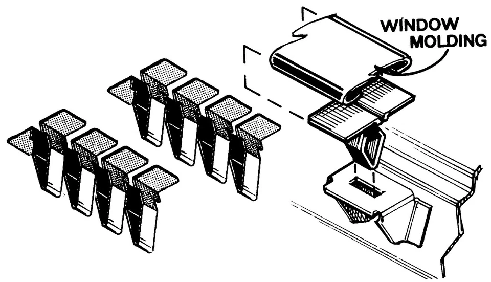 1955 1956 1957 1958 1959 CHEVROLET TRUCK DASH MOLDING TRIM PIECE # 55-9289 - Изображение 3 из 4