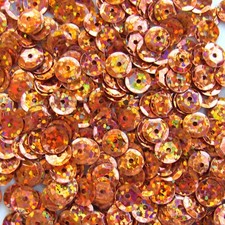 Sequins Orange Hologram 5mm Round 1000 / 10,000 25 Off pieces Loose HQ