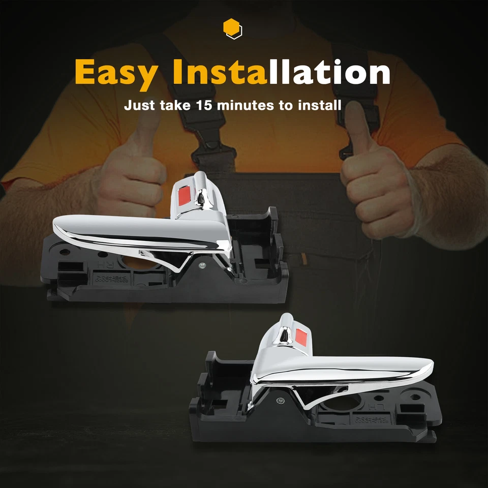 Interior Door Handle Driver Passenger Side For 04-09 KIA Spectra Spectra5 4Pcs Foto 3 de 4