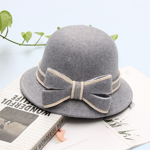 Fascinator Hat Bowler Hat Bucket Wool Crushable Vintage Flower Cloche Round Hats - Picture 48 of 93