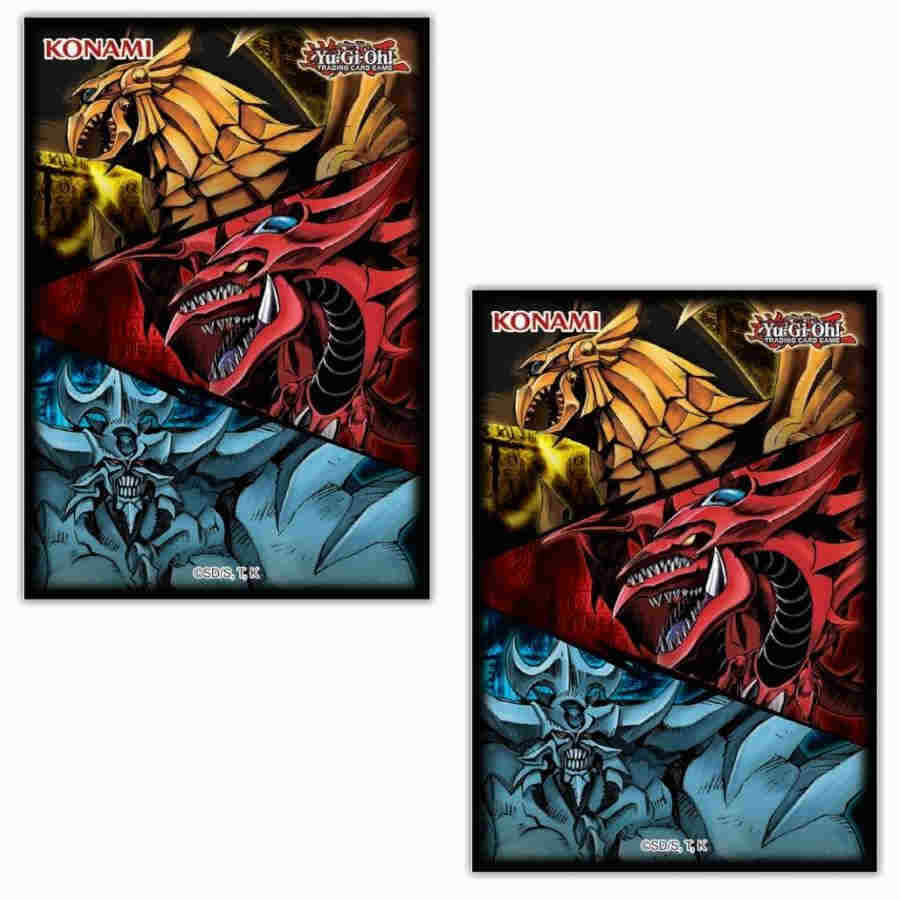 why are yugioh cards smaller Konami Official YUGIOH SLIFER, OBELISK, AND RA Card Sleeves Deck Protectors  50ct 767744081084| eBay