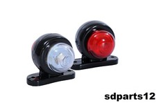 2x 12v Led Blanc Rouge Mini Feux De Gabarit Signalisation Camion Remorques 