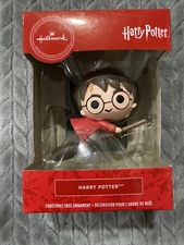 Hallmark Harry Potter Flying On Broom Christmas Ornament N Glasses Red Jacket