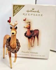 HALLMARK KEEPSAKE 2007 PEACEFUL ANIMALS REINDEER VIP GIFT AD4081AI