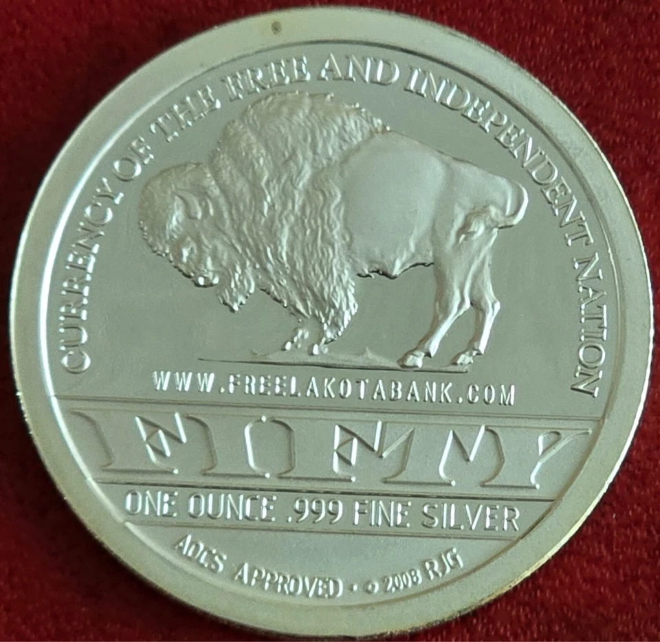 PROOF 2009 LAKOTA NATION CRAZY HORSE BUFFALO 1OZ .999 FINE SILVER - Image 2 of 4