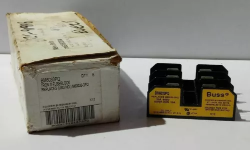 Buss BM6033PQ Fuse Block 30A 600V Quick Con 20A -5Pc lot