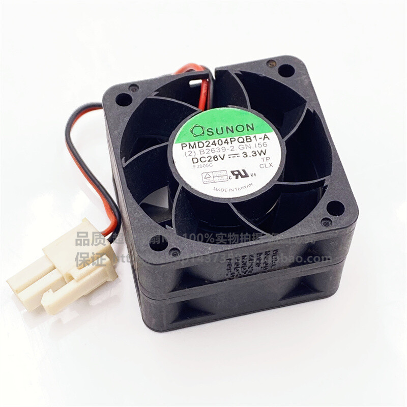 Ventilateur DC SUNON PMD2404PQB1-A 40x40x28mm 26V 3.3W 2 Broches - Pour Onduleur / Refroidissement - Neuf