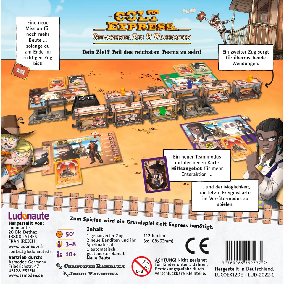 Asmodee Colt Express - Gepanzerter Zug & Wachposten, Brettspiel - Bild 3 von 4