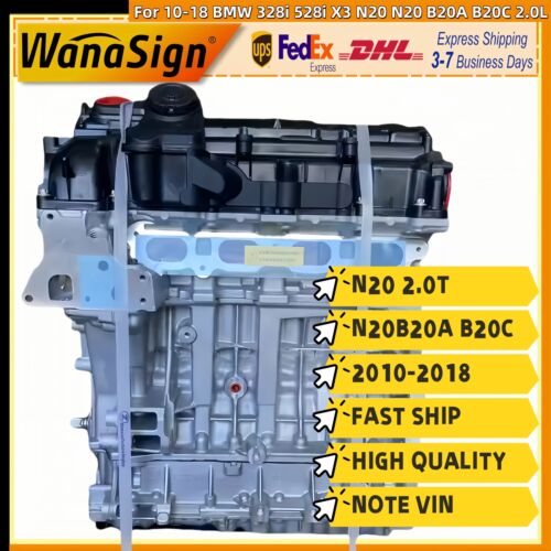 Long Block Engine Assembly For 10-18 BMW 328i 528i X3 N20 N20B20C N20B20A 2.0L