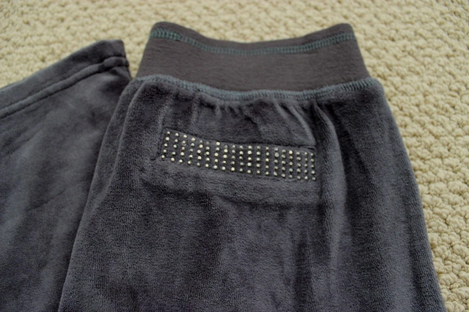 Miss Me бархата брюки девочки M 10 12 серый зеленый кристаллы украшенный новый с Ярлыками - Изображение 3 из 3