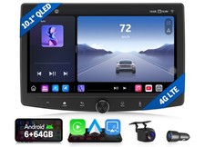 10.1" QLED Double  DIN Head Unit Android Car Stereo Apple CarPlay GPS Navigation