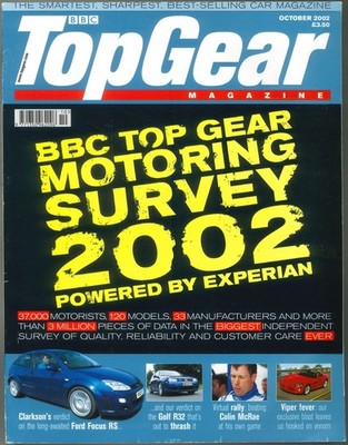 BBC Top Gear Magazine: Issue #109, Motoring Survey, Ford, Aston, BMW, Oct 2002