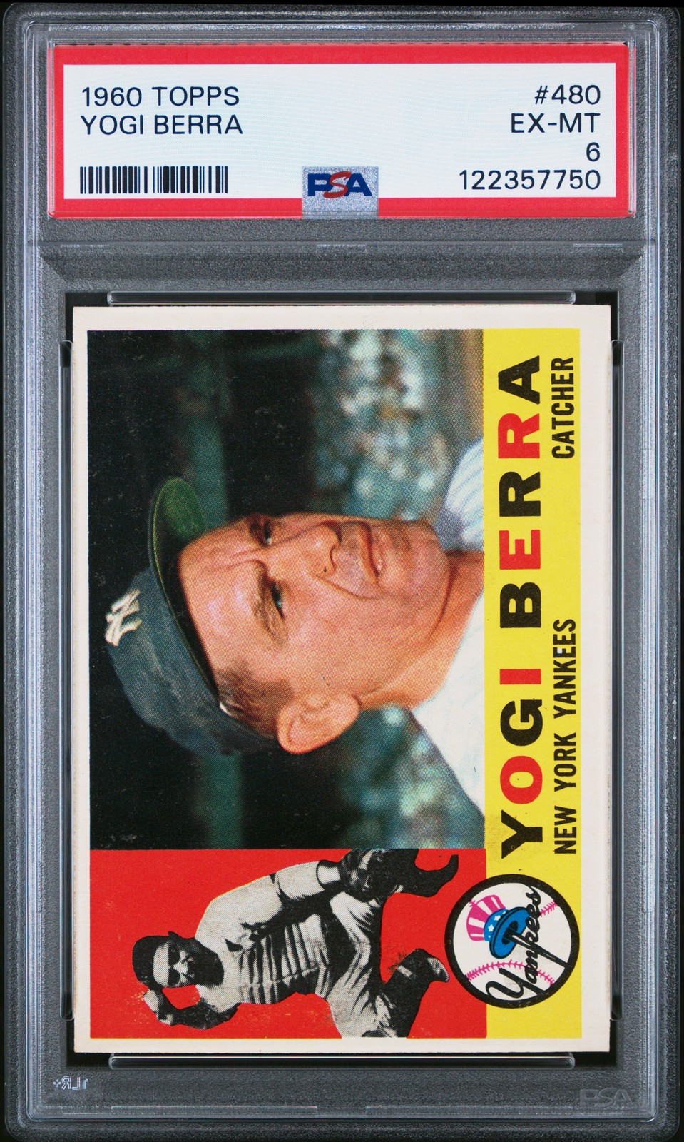 1960 TOPPS #480 YOGI BERRA PSA 6