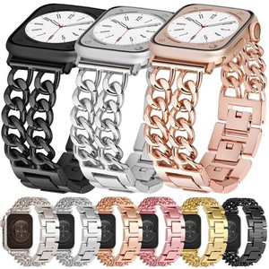 Bracelet en métal pour Apple Watch 38/41/42/44/45/46/49mm S10/11 Conception de la chaîne
