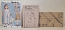 Simplicity Pattern S8850A Toddlers Dress/Jumpsuit/Basket/Stuffed Toy Size 1/2-4