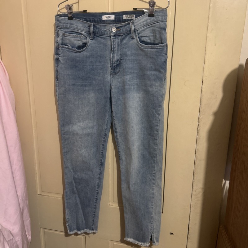 Kensie Jeans Womens 10/30 Blue Effortless Skinny Crop Stretch Denim