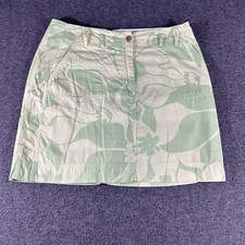Lands End Coastal Beachy Colorful Skort Size 12 Hiking Lime Yellow Tropical