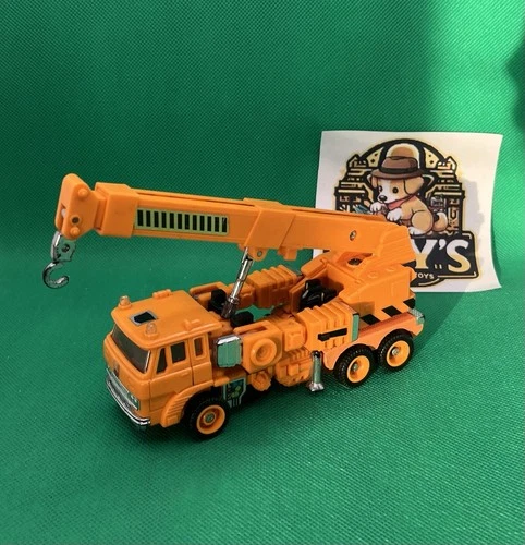 VTG 1985 Hasbro Transformers G1 Autobot Architect Grapple Yellow Crane Toy Robot