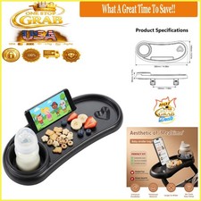 Universal Stroller Snack Tray 3-in-1 Spill-Proof, Phone Holder, Cup Holders