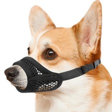 Mayerzon Mesh Muzzle for Small Medium Large Dogs Anti-Biting, Opening Front M...