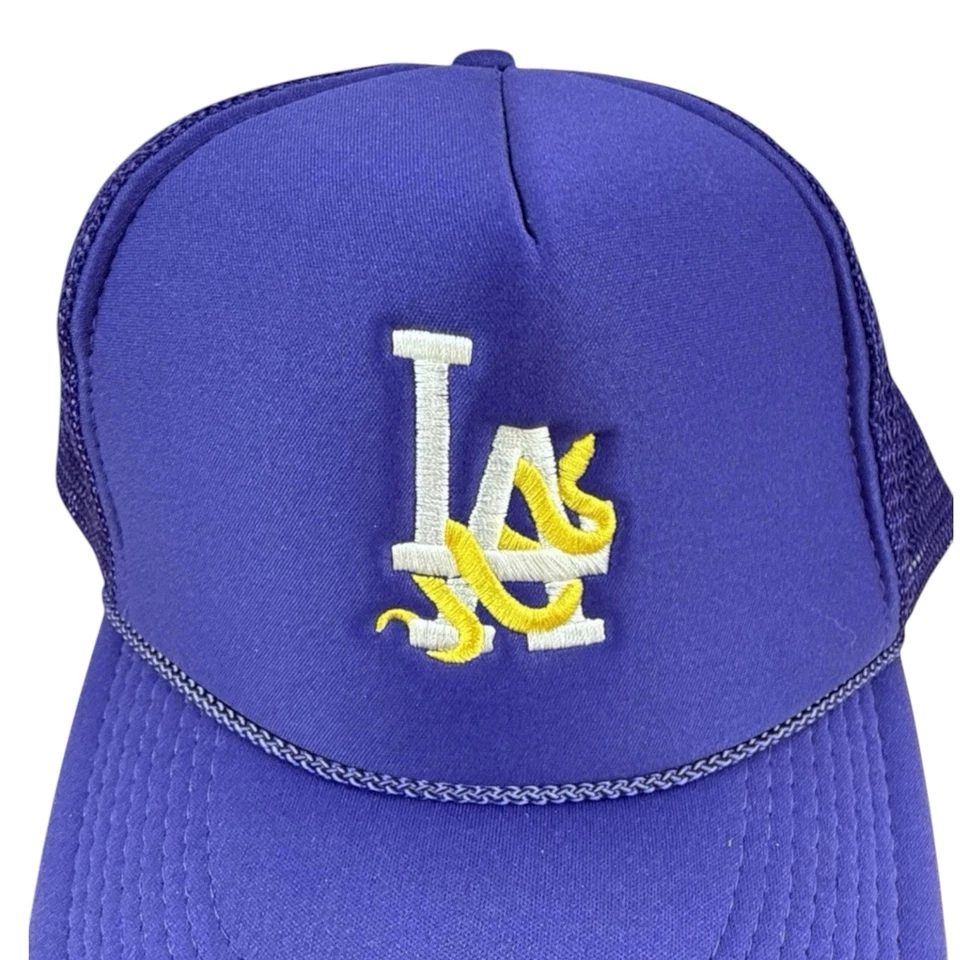 Sombrero de camionero Mamba negro Kobe Bryant 24 8 de los Dodgers X Lakers de Los Ángeles Foto 2 de 4