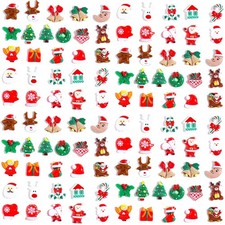 100 Pcs Christmas Slime Flatback Charms Resin Craft Small