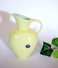 Marzi & Remy Keramik M&R 50er /60er Henkel Vase Pastell Gelb Mid Century MCM 50s