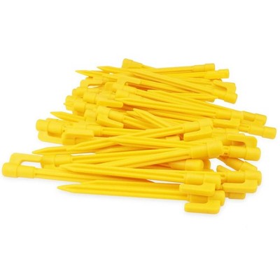 60 Pack Plastic Tent Pegs Garden Landscape Stakes 5.7 Inch for Anchoring Garden