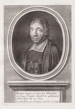 Louis-Isaac Lemaistre de Sacy French Humanist Theologian Portrait Engraving