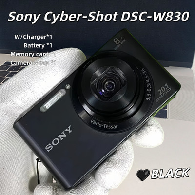  Sony Cyber-Shot DSC-W830 20.1MP 8x zoom Digital Camera English Black - Tested