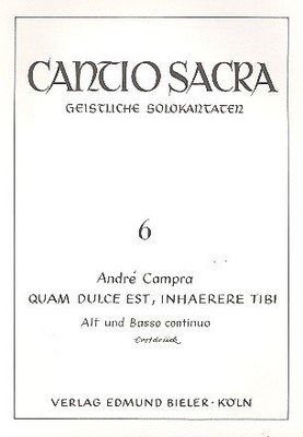 Campra, André - Quam dulce est, inhaerere tibi - für Alt und Bc
