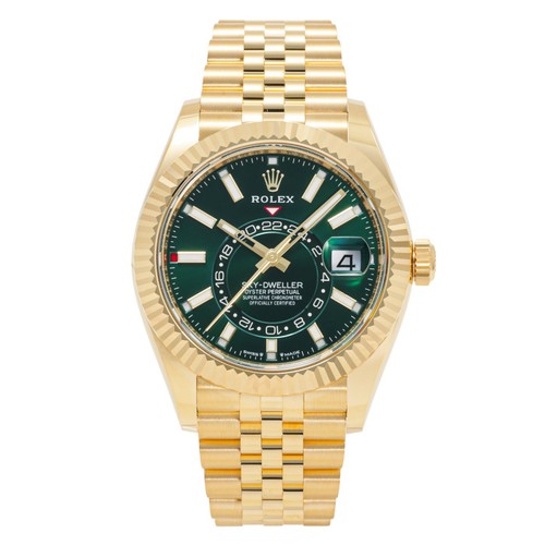 Rolex Sky-Dweller 336938 K18Yellow Gold 42.0mm Green Dial Automatic #YKW034