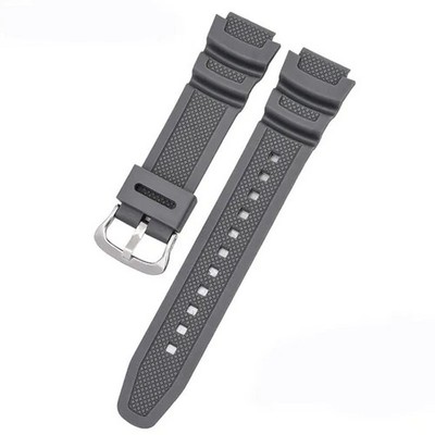 For Casio AEQ-110W AQ-S800W/S810w AE-1200 Rubber Black White Gray Silicone Water
