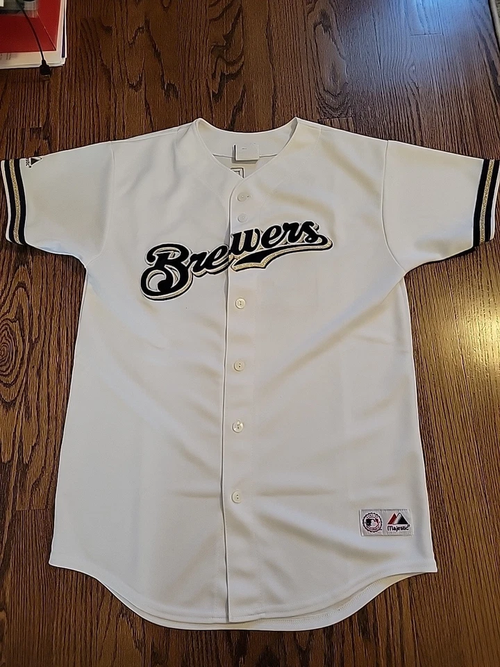 Camiseta de béisbol Majestic Prince Fielder Milwaukee Brewers MLB para mujer talla XL  Foto 2 de 4