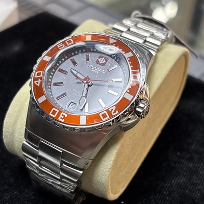 Zodiac Sea Ghost Men's Watch Z02404 - Orange Bezel Gray Dial 38.5
