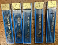 5 Packs Staedtler Mars Drawing Leads HB-H-F-6H-2H