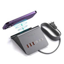 Multi-Device Charging Station, 100W GaN 6-Port USB C Charger Hub with 45W PD ...