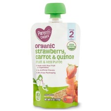 Parent's Choice Stage 2 Baby Food, Organic Strawberry, Carrot  Quinoa Pouch