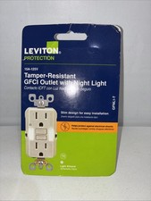 Leviton GFNL1-T 125V Light Almond GFCI Tamper-Resistant Receptacle w/ LED Light