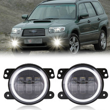 Pair 4 Inch Round Led Fog Light Driving Lamps For Subaru Forester 2006-2022